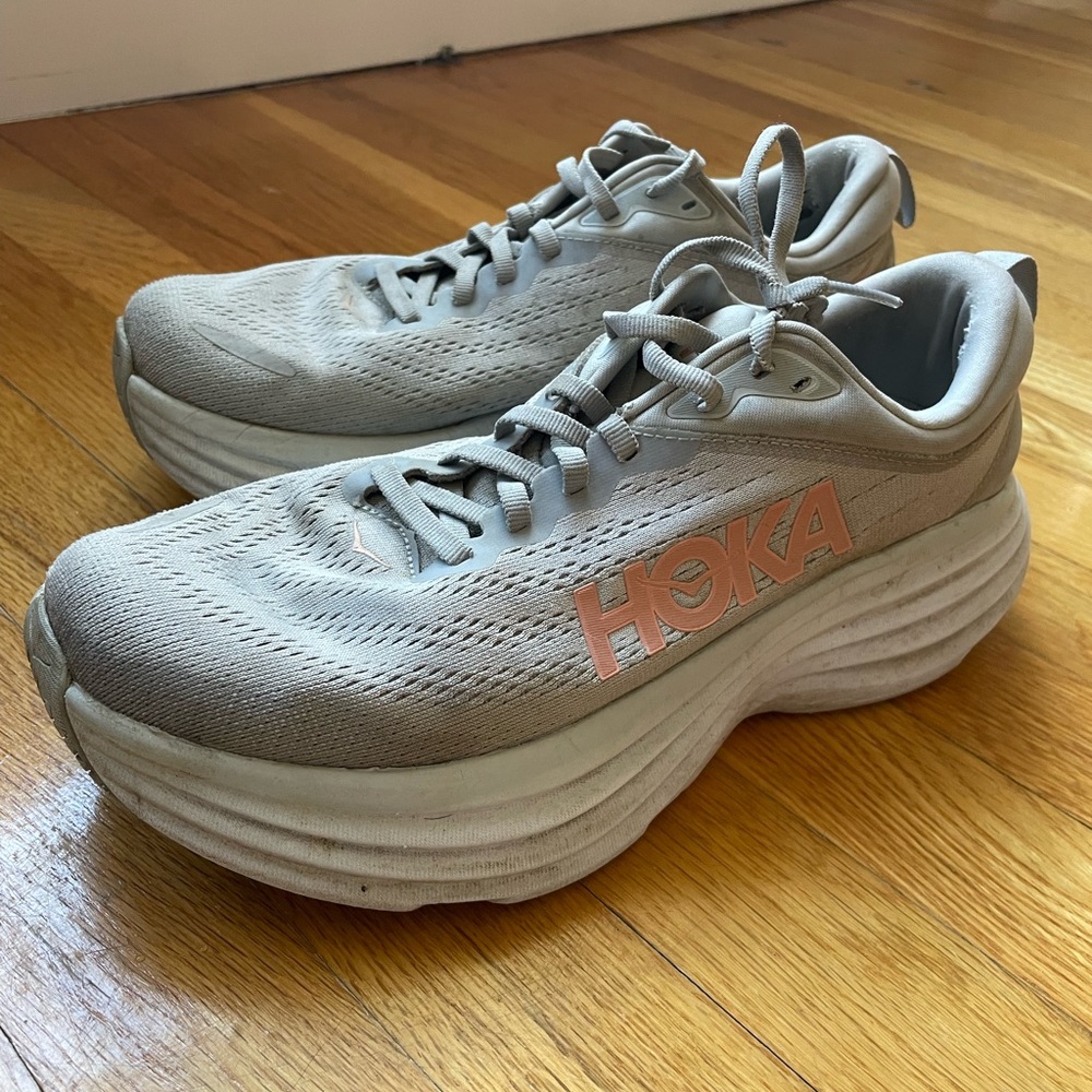 wore for 100 miles. 300 miles left for training. These are Bondis.